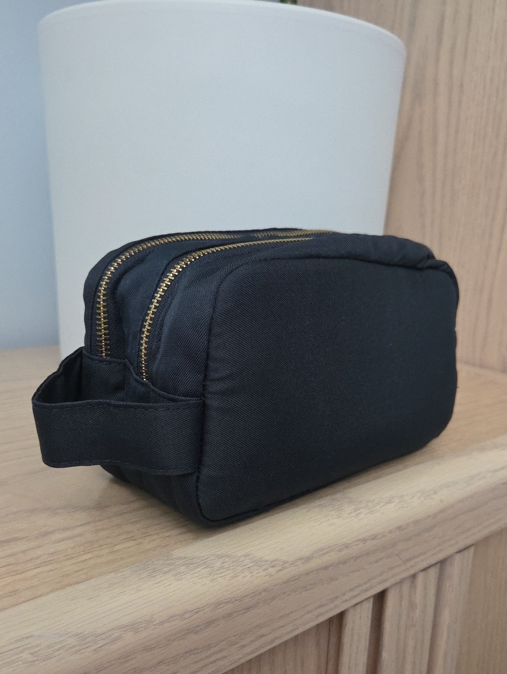 Dolce & Gabbana Navy Toiletry Travel Kit w Gold Zippers & Handle